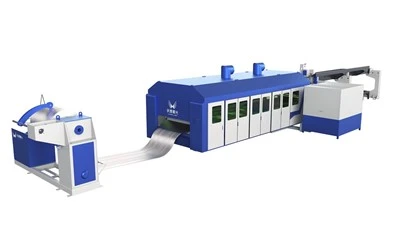 Efni Coiling Laser Cutting Framleiðslulína