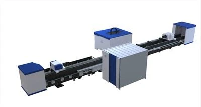 High Power 3 Chuck CNC Laser Cut Machine Metal Tube Laser Cutter